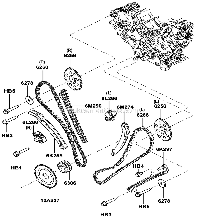 Generac LT05554GNSNA (GXB00523 - )(2011) 55kw 5.4 120/208 3p Ng Stlbh10 -07-20 Generator Gas Engine Timing Gears Diagram