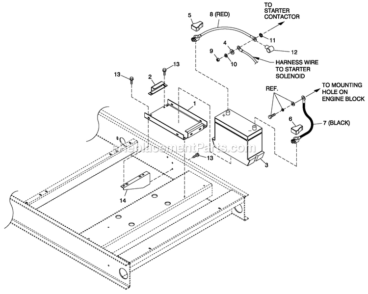 Generac LT05554GNSNA (GXB00523 - )(2011) 55kw 5.4 120/208 3p Ng Stlbh10 -07-20 Generator Ev Battery Diagram