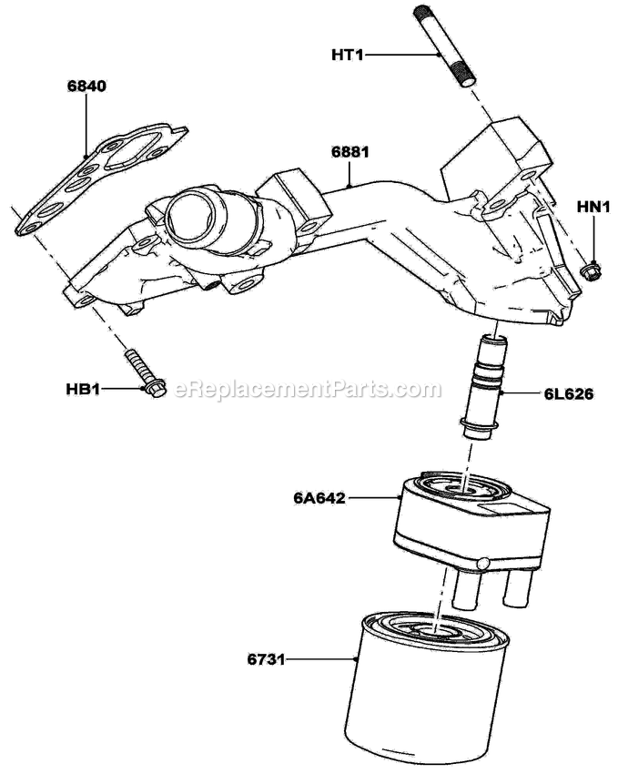 Generac LT05554GVSNA (GXB00827 - )(2010) 55kw 5.4 120/208 3p Vp Stlbh10 -11-24 Generator Gas Engine Oil Filter Diagram