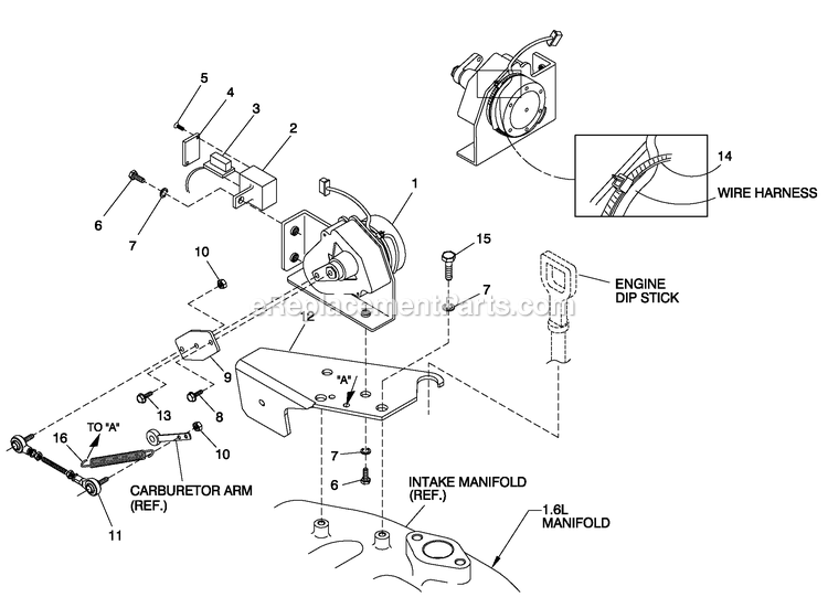 Generac QT01816ANSN (4841033)(2007) Obs 1.6 120/240 1p Ng Stl -06-05 Generator - Liquid Cooled Ev Assembly Stepper Motor 1.6l Diagram