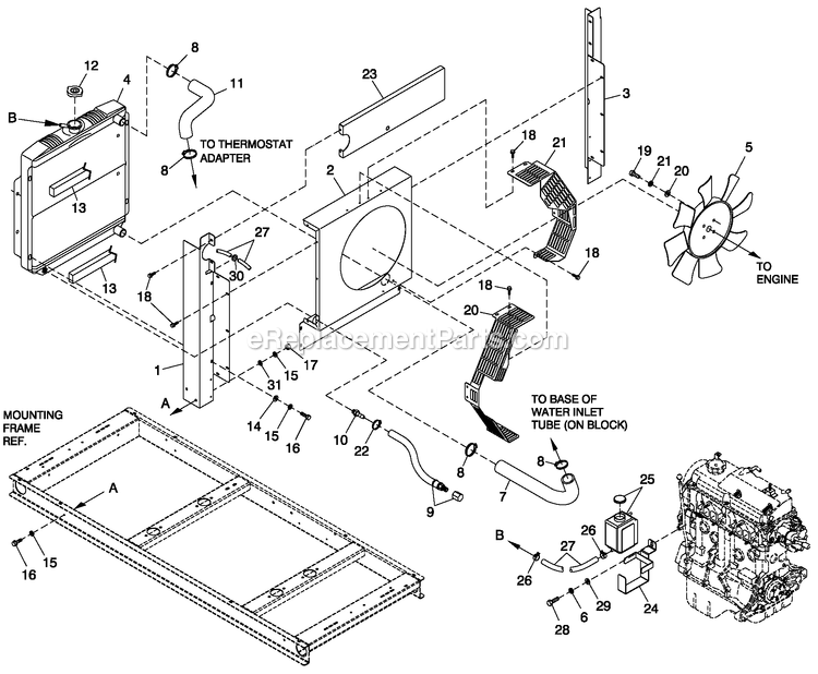 Generac QT02015AVAN (4269462 - 4286040)(2005) 20kw 1.5 120/240 1p Vp Alum -10-13 Generator - Liquid Cooled Ev 1.5l Cooling System Diagram