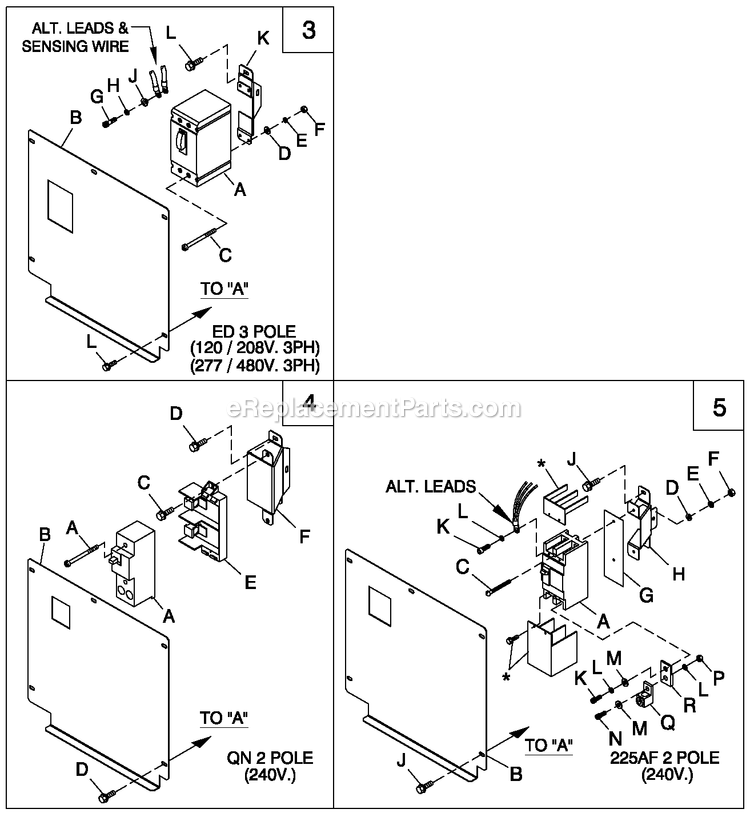 Generac QT02016ANSN (5043228)(2008) Obs 1.6 120/240 1p Ng Stl -06-24 Generator - Liquid Cooled Connection Box C1 Cpl Diagram