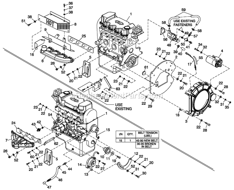 Generac QT02016ANSN (5043228)(2008) Obs 1.6 120/240 1p Ng Stl -06-24 Generator - Liquid Cooled Engine Common Parts 1.6l Diagram