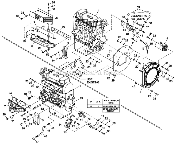 Generac QT02516ANSN (4402108 - 4681111)(2006) Obs 25kw 1.6 120/240 1p Ng Stl -05-10 Generator - Liquid Cooled Engine Common Parts 1.6l Diagram