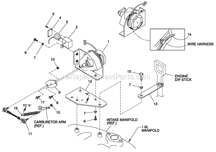 Generac QT02516ANSN (4402108 - 4681111)(2006) Obs 25kw 1.6 120/240 1p Ng Stl -05-10 Generator - Liquid Cooled Governor Assembly Diagram