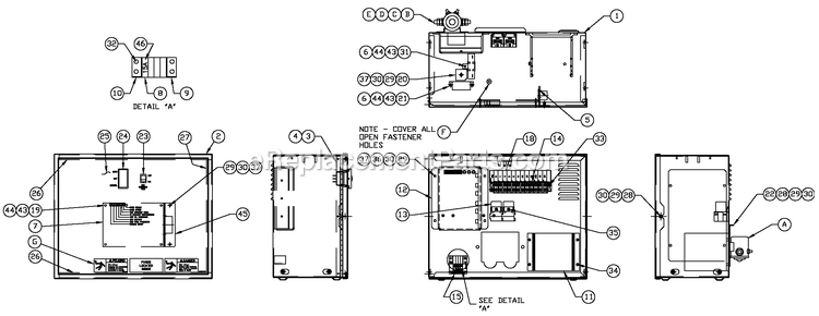 Generac QT02516ANSN (4402108 - 4681111)(2006) Obs 25kw 1.6 120/240 1p Ng Stl -05-10 Generator - Liquid Cooled Av R-200 3600 Rpm 1.6l 3-Phase Diagram