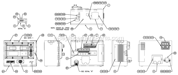 Generac QT02524ANNNA (4634387 - 4727957)(2007) 25kw 2.4 120/240 1p Ng 0/Sbh10 -02-28 Generator - Liquid Cooled H-Panel 10a Battery Charger E-Gov 12v Diagram