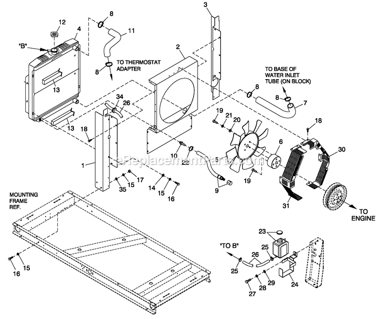 Generac QT02525ANAN (4150416)(2005) 25kw 2.5 120/240 1p Ng Alum -05-12 Generator - Liquid Cooled Ev Cooling Sys 2.5l C1 Diagram