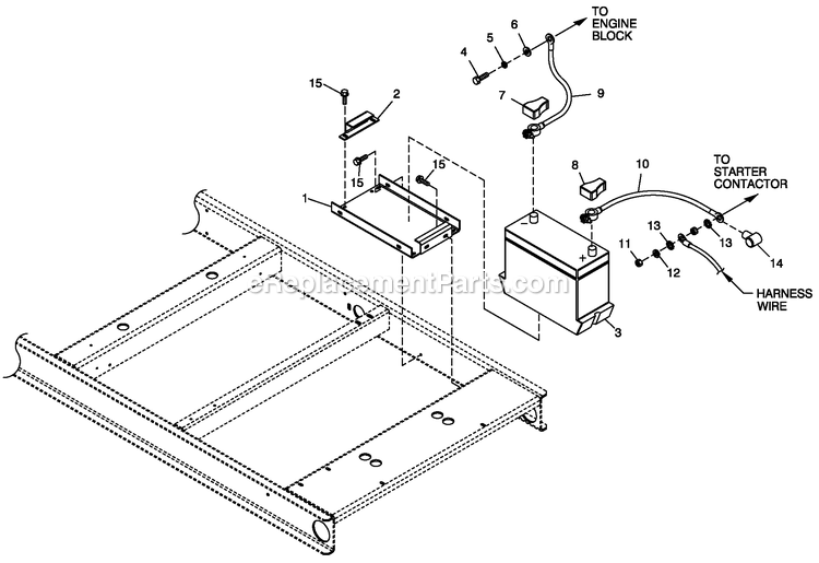 Generac QT03030ANAN (4176399 - 4214456)(2005) 30kw 3.0 120/240 1p Ng Alum -07-20 Generator - Liquid Cooled Battery Diagram