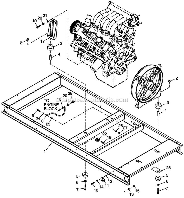 Generac QT03030ANSN (4112922 - 4204166)(2005) 30kw 3.0 120/240 1p Ng Stl -07-15 Generator - Liquid Cooled Mounting Base 3.0l 30kw C2 Cpl Diagram