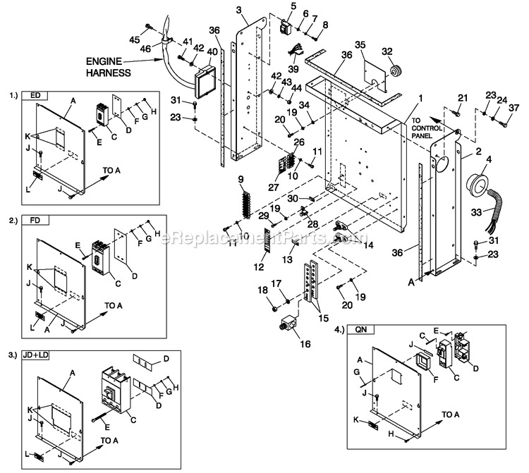 Generac QT03524ANAN (4369500 - 4407182)(2006) 35kw 2.4 120/240 1p Ng Alm -05-05 Generator - Liquid Cooled Cpl C2 And C4 Flex Hsb Diagram