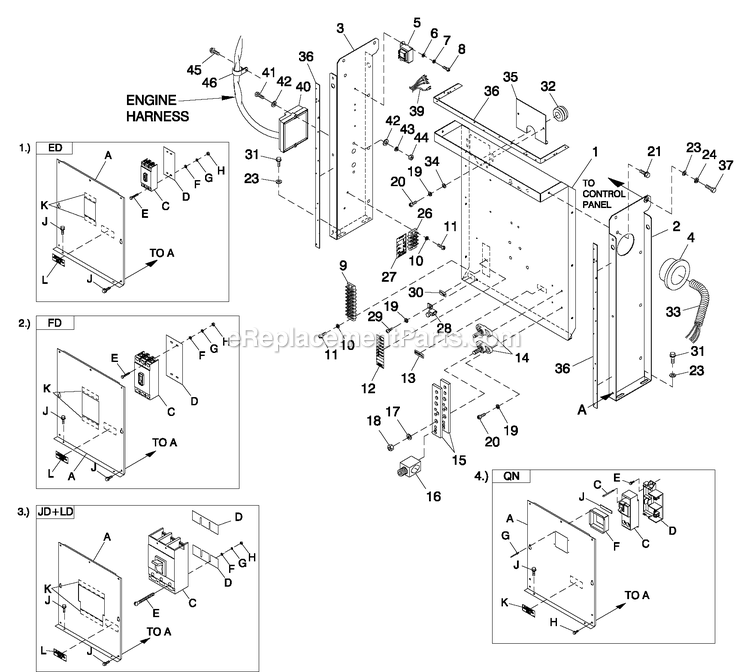 Generac QT03524ANSN (4797132 - 4838392)(2007) 35kw 2.4 120/240 1p Ng Stl -05-31 Generator - Liquid Cooled Cpl C2 And C4 Flex Hsb Diagram