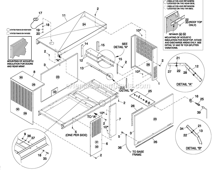 Generac QT03524ANSN (4797132 - 4838392)(2007) 35kw 2.4 120/240 1p Ng Stl -05-31 Generator - Liquid Cooled Enclosure C2 Diagram