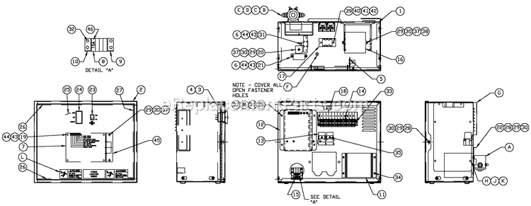 Generac QT03524ANSN (4797132 - 4838392)(2007) 35kw 2.4 120/240 1p Ng Stl -05-31 Generator - Liquid Cooled Av R-200 3600 Rpm 2.4l G2 Diagram