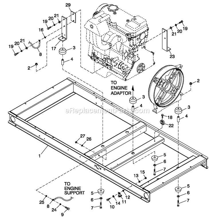 Generac QT03524ANSN (4797132 - 4838392)(2007) 35kw 2.4 120/240 1p Ng Stl -05-31 Generator - Liquid Cooled Mounting Base 2.4l C2 Diagram