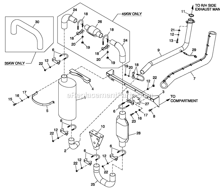 Generac QT04524ANAY (4828811)(2007) 45kw 2.4 120/240 1p Ng Alum -05-11 Generator - Liquid Cooled Ev Mflr Exh 2.4l G2 Emissions Diagram