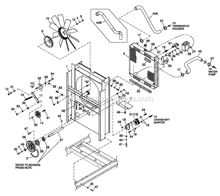 Generac QT04524ANAY (4828811)(2007) 45kw 2.4 120/240 1p Ng Alum -05-11 Generator - Liquid Cooled Fuel System Emissions Diagram