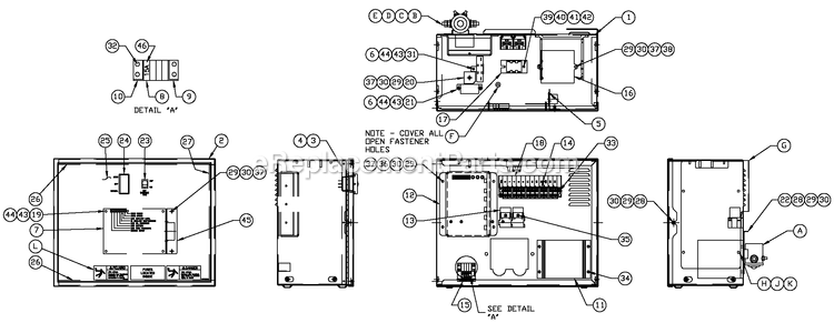 Generac QT04524ANAY (4828811)(2007) 45kw 2.4 120/240 1p Ng Alum -05-11 Generator - Liquid Cooled Av R-200 3600 Rpm 2.4l G2 Diagram