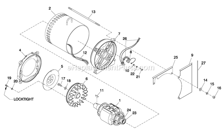 Generac QT04524ANAY (4828811)(2007) 45kw 2.4 120/240 1p Ng Alum -05-11 Generator - Liquid Cooled Cpl Alternator Direct Excitation Diagram