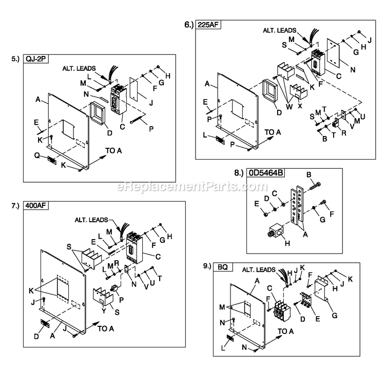 Generac QT04524ANAY (4828811)(2007) 45kw 2.4 120/240 1p Ng Alum -05-11 Generator - Liquid Cooled Cpl C2 And C4 Flex Hsb Diagram