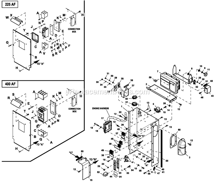 Generac QT04524ANSC (7170025 - 9294443)(2014) 45kw 2.4 120/240 1p Ng Stl -11-11 Generator - Liquid Cooled Ev Conbox C2 Cpl Diagram