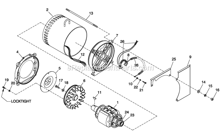 Generac QT04524ANSN (4407930 - 4795890)(2007) Obs 45kw 2.4 120/240 1p Ng Stl -04-09 Generator - Liquid Cooled Cpl Alternator Direct Excitation Diagram