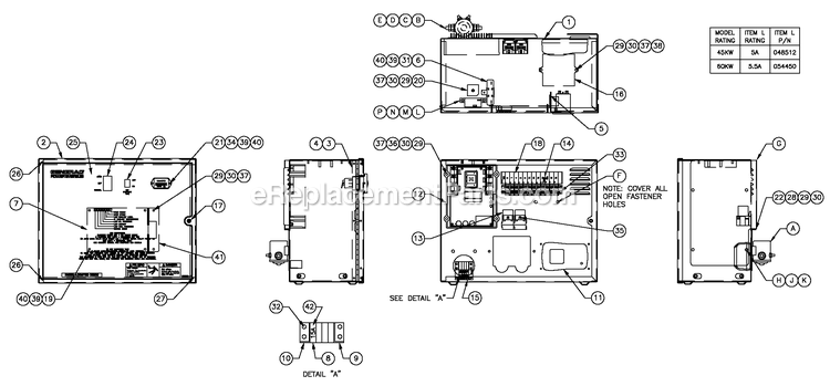 Generac QT04524ANSN (4797135 - 4838648)(2007) Obs 45kw 2.4 120/240 1p Ng Stl -06-01 Generator - Liquid Cooled R-200b 3600 Rpm 2.4l Diagram