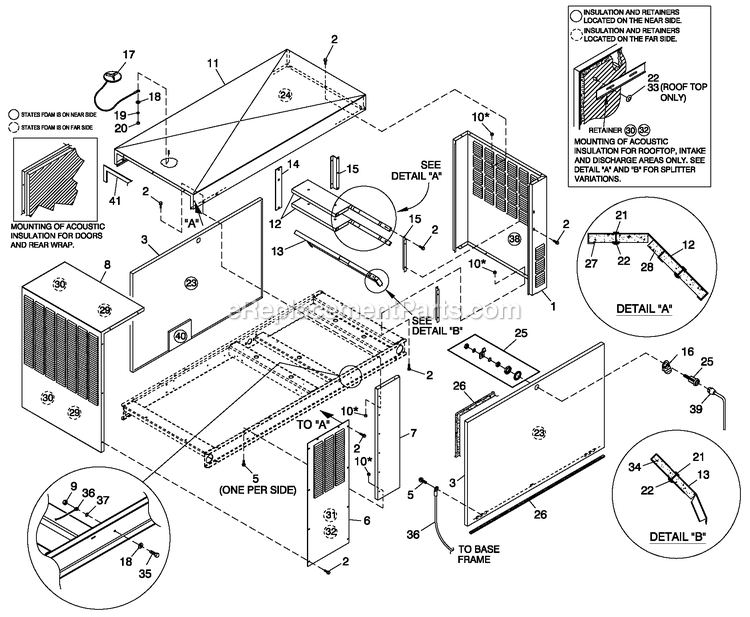 Generac QT04524ANSN (4840036 - 4868624)(2007) Obs 45kw 2.4 120/240 1p Ng Stl -08-01 Generator - Liquid Cooled Ensure C2 Diagram