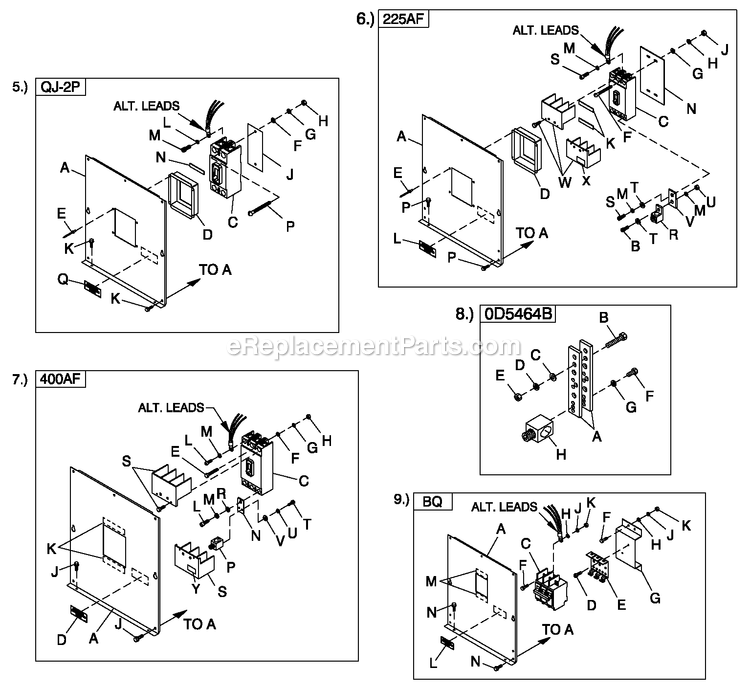 Generac QT04524ANSN (4869539 - 4909785)(2007) Obs 45kw 2.4 120/240 1p Ng Stl -10-30 Generator - Liquid Cooled Cpl C2 And C4 Flex Hsb Diagram