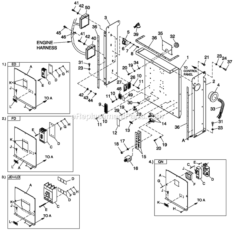 Generac QT04524ANSN (4910684 - 5112345)(2008) Obs 45kw 2.4 120/240 1p Ng Stl -08-29 Generator - Liquid Cooled Cpl C2 And C4 Flex Hsb Diagram