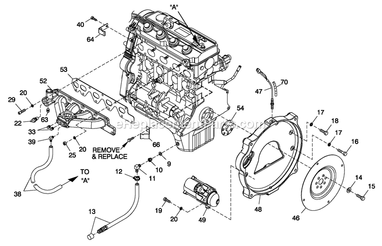 Generac QT04524ANSN (5138429 - 5226378)(2008) Obs 45kw 2.4 120/240 1p Ng Stl -12-02 Generator - Liquid Cooled Engine Common Parts 2.4l G2 Diagram