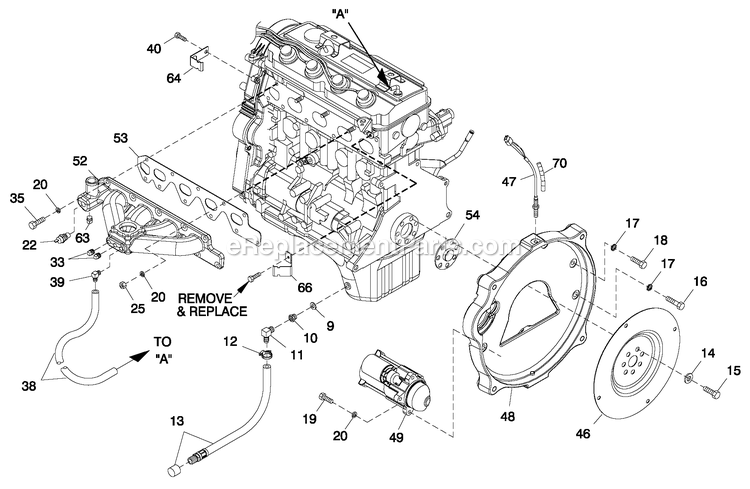 Generac QT04524ANSN (5138429 - 5226378)(2008) Obs 45kw 2.4 120/240 1p Ng Stl -12-02 Generator - Liquid Cooled Engine Common Parts 2.4l G2 Diagram