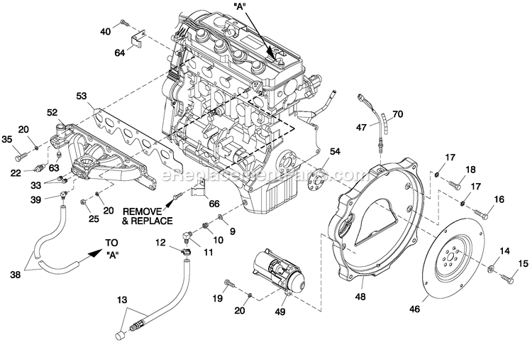 Generac QT04524ANSY (5649706 - 5876247)(2010) Obs 45kw 2.4 120/240 1p Ng Stl -04-23 Generator - Liquid Cooled Engine Common Parts 2.4l G2 Diagram