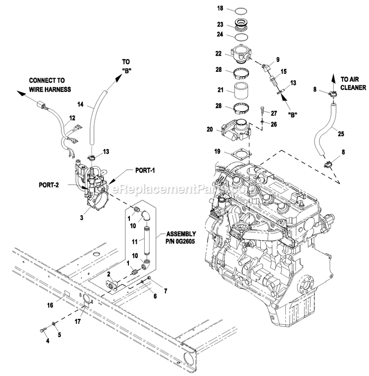 Generac QT04524ANSY (5649706 - 5876247)(2010) Obs 45kw 2.4 120/240 1p Ng Stl -04-23 Generator - Liquid Cooled Fuel System 2.4l 45kw Emsn Diagram