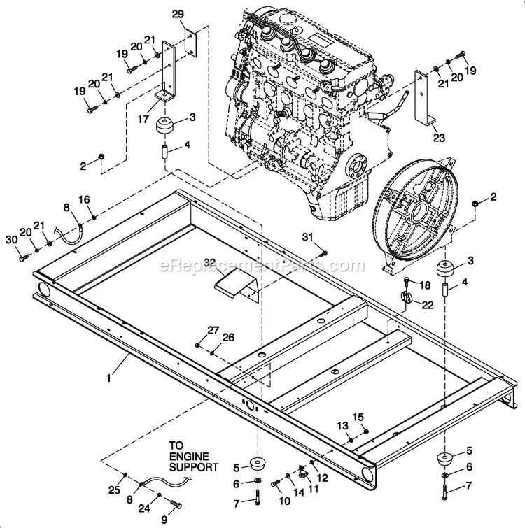 Generac QT04524ANSY (5649706 - 5876247)(2010) Obs 45kw 2.4 120/240 1p Ng Stl -04-23 Generator - Liquid Cooled Mounting Base 2.4l C2 Diagram