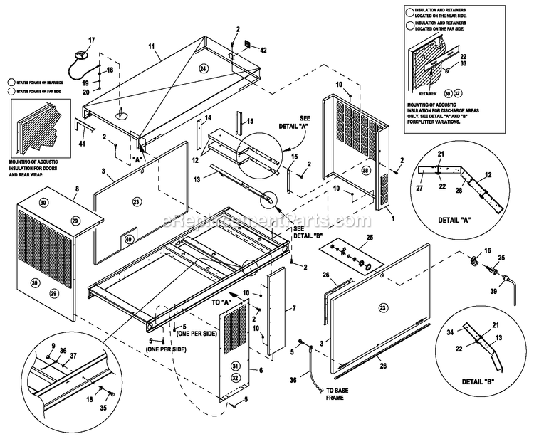 Generac QT04842ANAX (5930591 - 6488963)(2011) Obs 48kw 4.2 120/240 1p Ng Al -04-25 Generator - Liquid Cooled Ev Enclosure C2 Diagram