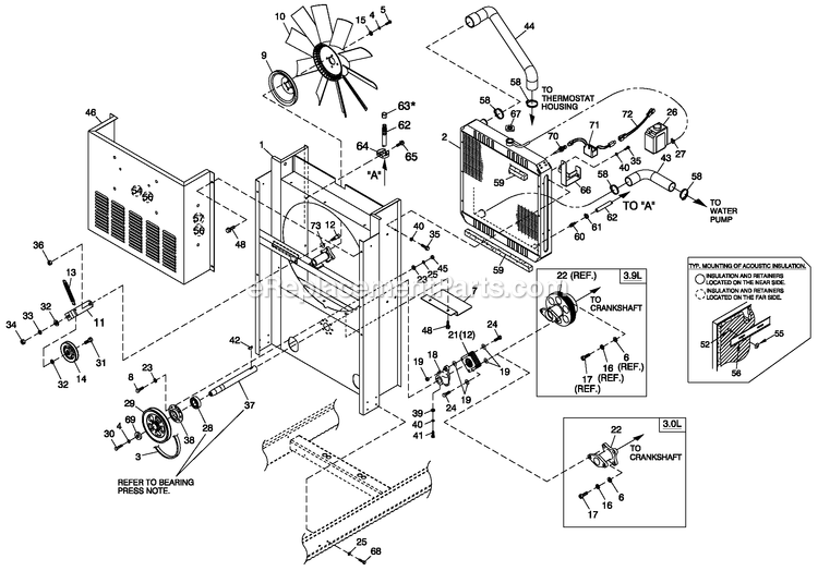 Generac QT05030ANAN (4161524 - 4202766)(2005) 50kw 3.0 120/240 1p Ng Alum -07-13 Generator - Liquid Cooled Ev Cool Pkg 3.0l/3.9l C4 Diagram