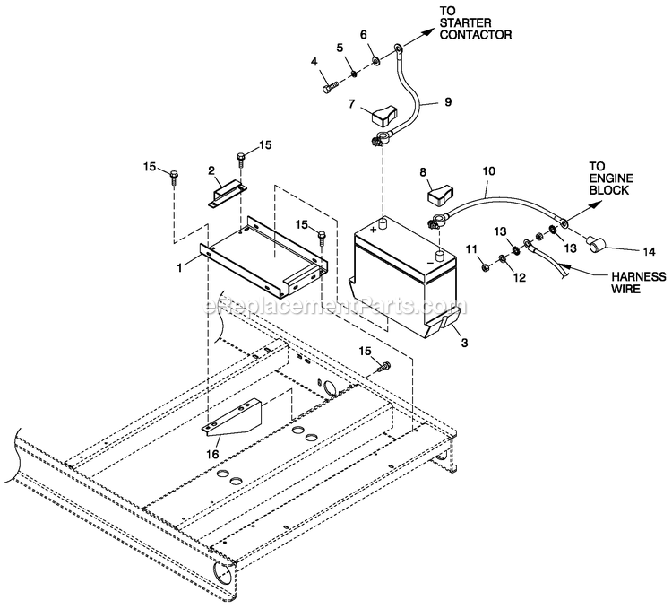 Generac QT05030ANAN (4293038 - 4318936)(2005) 50kw 3.0 120/240 1p Ng Alum -12-01 Generator - Liquid Cooled Ev Battery Diagram