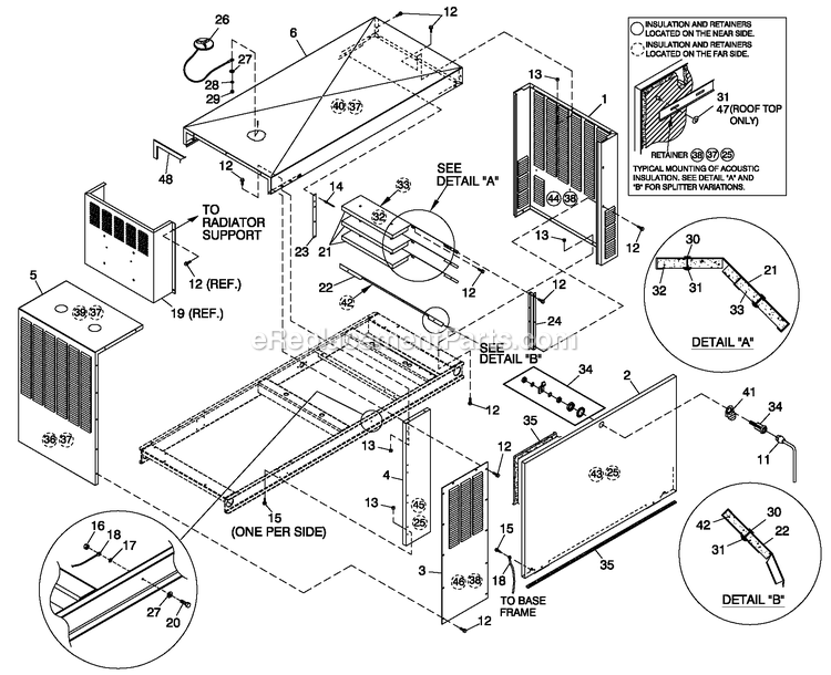 Generac QT05030ANSN (4120713)(2005) 50kw 3.0 120/240 1p Ng Stl -04-05 Generator - Liquid Cooled Enclosure C4 Diagram