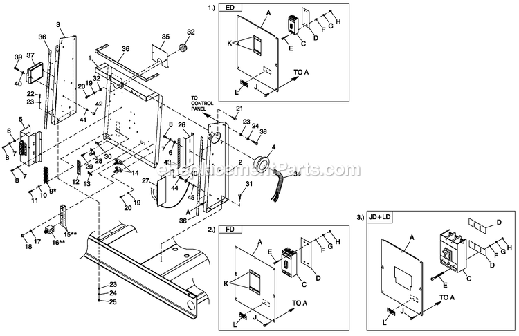 Generac QT05554ANANA (4865254 - 4992110)(2008) 55kw 5.4 120/240 1p Ng Al Bh10 -04-09 Generator - Liquid Cooled Cpl C3 H Control Diagram