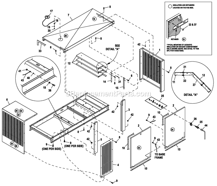 Generac QT05554ANANA (4865254 - 4992110)(2008) 55kw 5.4 120/240 1p Ng Al Bh10 -04-09 Generator - Liquid Cooled Ev Enclosure C3 Diagram