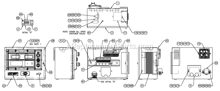 Generac QT05554ANANA (4865254 - 4992110)(2008) 55kw 5.4 120/240 1p Ng Al Bh10 -04-09 Generator - Liquid Cooled Battery Charger H-Panel 10a 12v Diagram