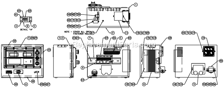 Generac QT05554ANSNA (4406243 - 4794859)(2007) 55kw 5.4 120/240 1p Ng Stlbh10 -04-13 Generator - Liquid Cooled Av H-Panel 10a Battc 12v Diagram