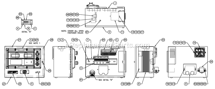 Generac QT05554ANSNA (4406243 - 4794859)(2007) 55kw 5.4 120/240 1p Ng Stlbh10 -04-13 Generator - Liquid Cooled Battery Charger H-Panel 10a 12v Diagram