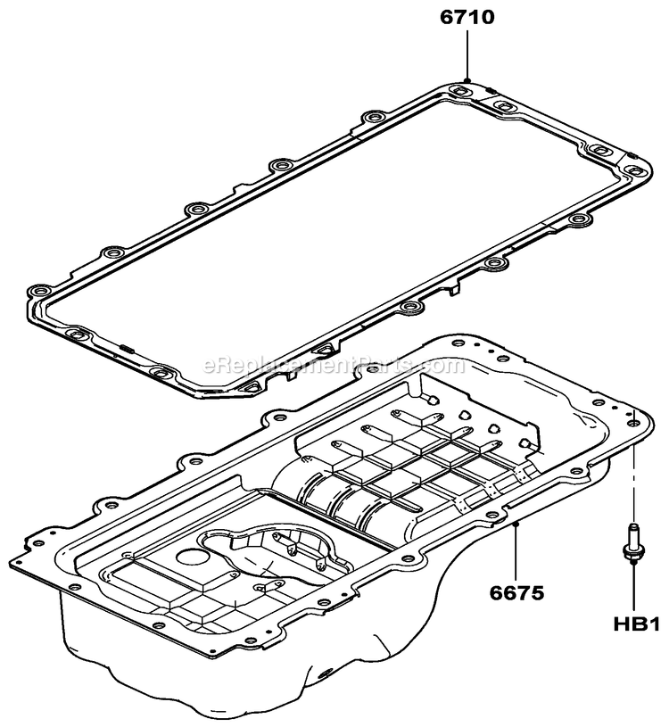 Generac QT05554ANSNA (5955899 - 6462168)(2011) 55kw 5.4 120/240 1p Ng Stlbh10 -07-21 Generator - Liquid Cooled 5.4l Gas Engine Oil Pan And Level Indicator Diagram