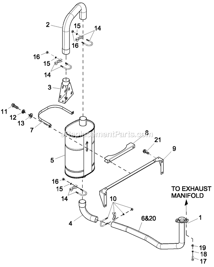 Generac QT06024AVSN (5445079 - 5445080)(2009) Obs 60kw 2.4 120/240 1p Vp St -05-08 Generator - Liquid Cooled Ev Muffler Exh 2.4l G2 Turbo Diagram