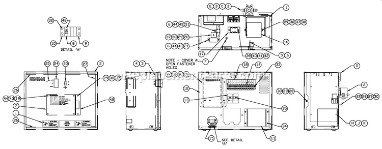 Generac QT06030ANAN (4916379 - 4923489)(2007) 60kw 3.0 120/240 1p Ng Alum -12-03 Generator - Liquid Cooled R-200 3600 Rpm Duratec Diagram