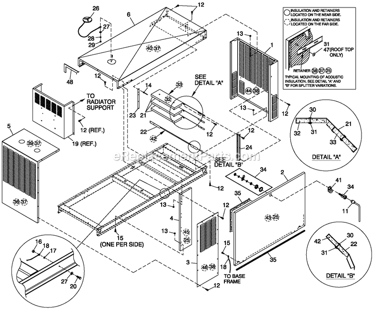 Generac QT06030ANSN (4361373 - 5017502)(2008) 60kw 3.0 120/240 1p Ng Stl -05-21 Generator - Liquid Cooled Encloser C4 Diagram