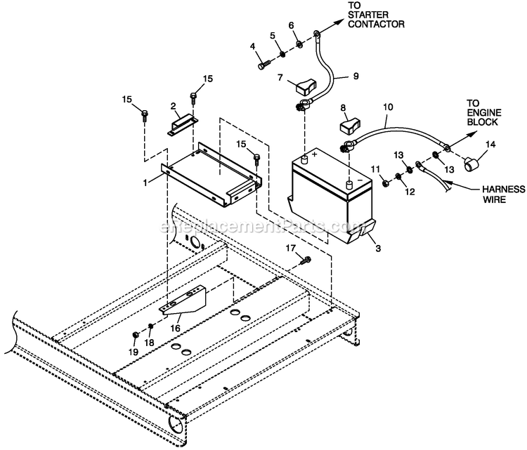 Generac QT06030ANSN (4910691 - 4933758)(2007) 60kw 3.0 120/240 1p Ng Stl -12-26 Generator - Liquid Cooled Battery C4 Diagram