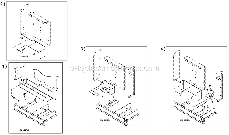 Generac QT06030ANSN (4910691 - 4933758)(2007) 60kw 3.0 120/240 1p Ng Stl -12-26 Generator - Liquid Cooled C4 Cb Connection Box Shielding C2/C4 Diagram